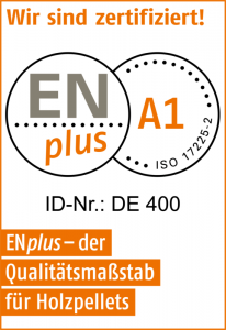 ENplus A1 Wir sind zertifiziert