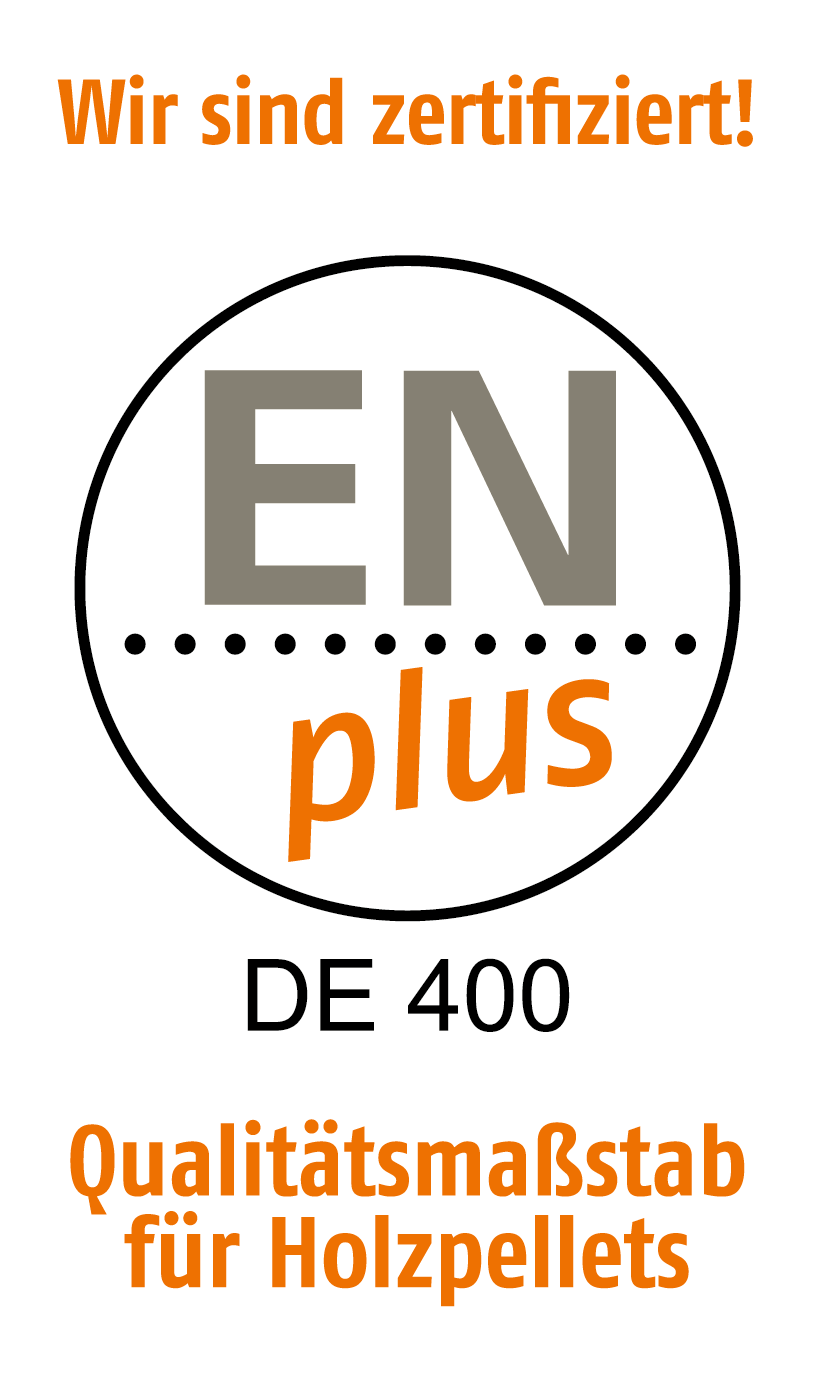 Wir sind zertifiziert nach der ENplus DE 400. Der Qualitätsmaßstab für Holzpellets.