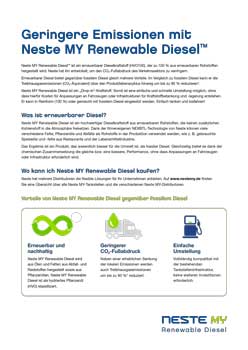 Thumbnail Factsheet Neste MY Renewable Diesel